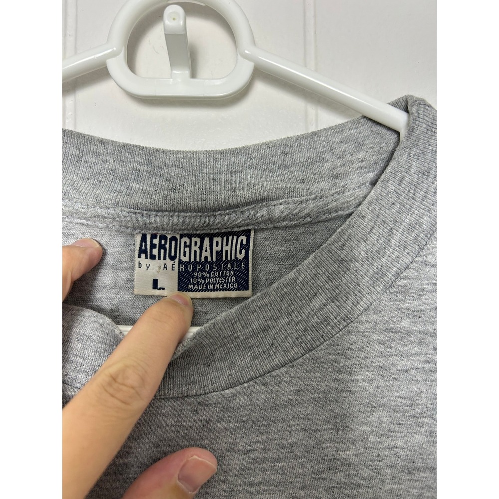 Vintage Y2K Aeropostale T-Shirt Mens L Gray Graphic Tee 90s grunge streetwear‎ - Picture 7 of 8